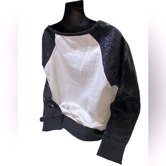 NFL Vintage NEW ORLEANS SAINTS Sequined FLEECE LINED JERSEY Size 2X Black White - Picture 7 of 15